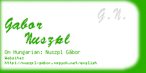 gabor nuszpl business card